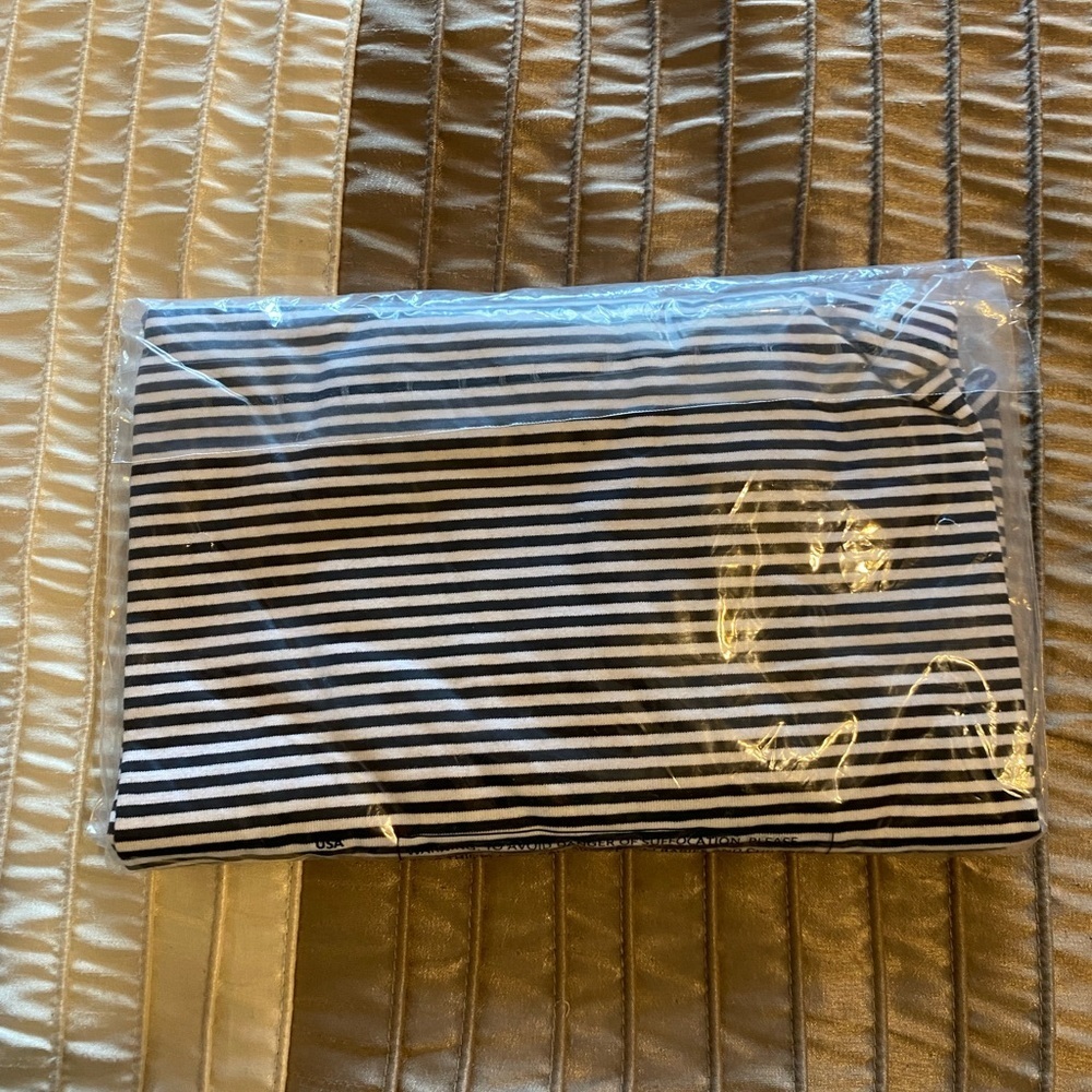 NEW - Denim & Co. Essentials Striped Jersey Boatneck 3/4 Sleeve Top. A488294. 1X - Picture 4 of 6